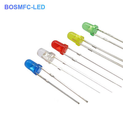 高明るさ 赤 3mm Through Hole LED 0.06W 熱分散