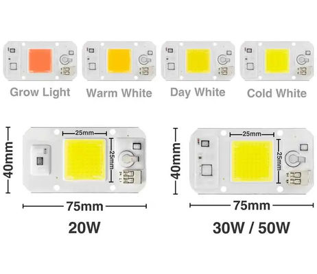 温かい白い植物 COB パワーLED 20W 50W 高光源