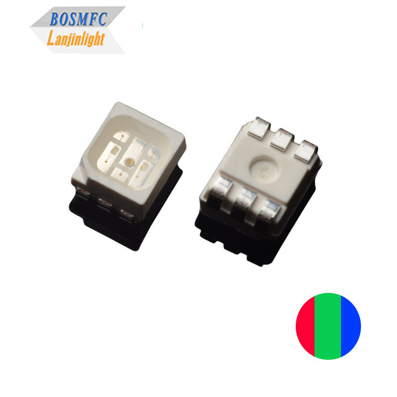 PLCC6 3528 チップ RGB LED, ナンバープレート表示 マルチカラー SMD LED