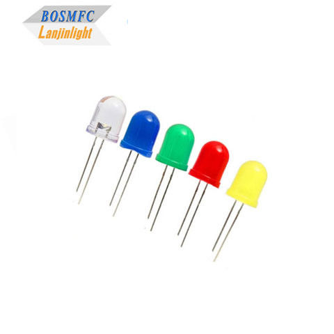 8mm 10mm 透孔LED 超明るい,F10 ランプ シングルダイオードLED 工場販売