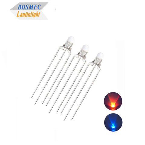 2色 3mm LED 赤と青 共通アンードと共通カソード 穴を通して LED 熱分散