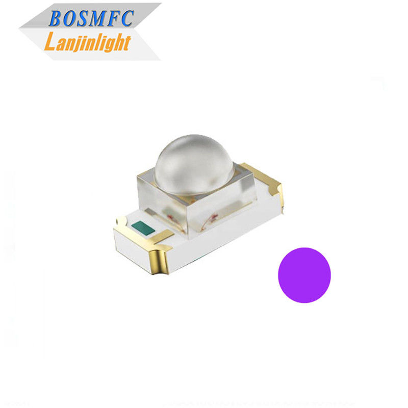 1206 SMD UV LED チップドームレンズ 405nm UVAライト LEDダイオード 3Dプリンター用
