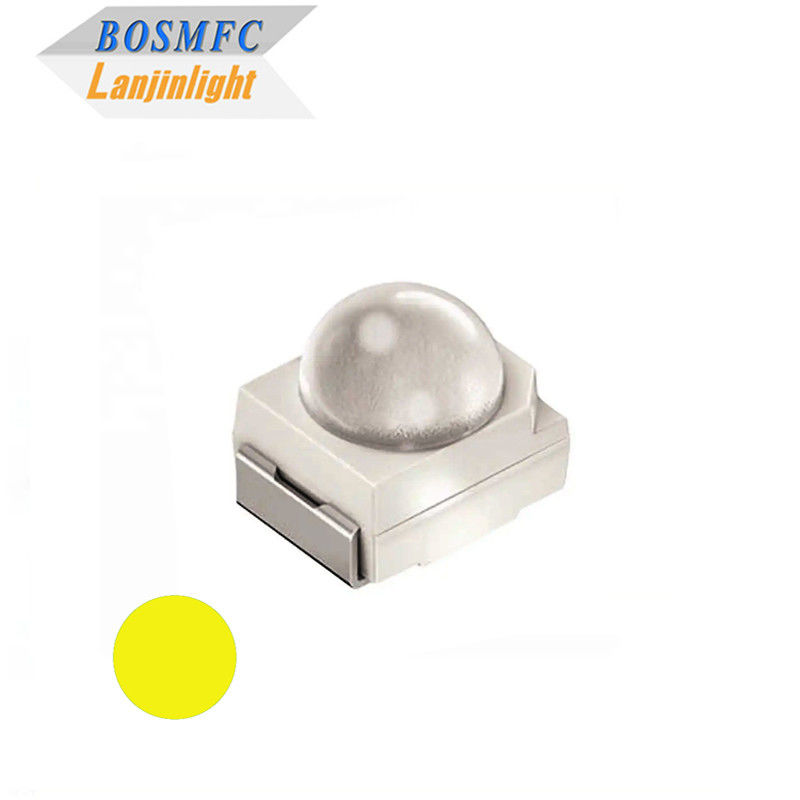 3528 SMD LED 黄色い光 60度目角ドームレンズ 交通信号用のアンバー式 LED ダイオードライト