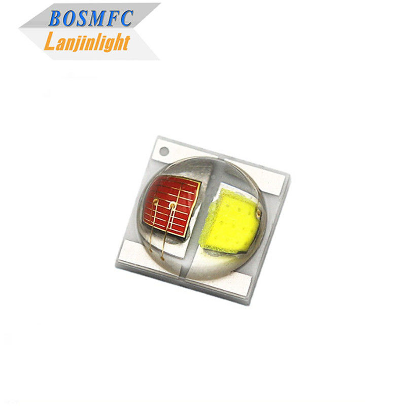 2W 3535 SMD LEDドームレンズ 30度 双色 赤白 350mA 高明るさ LEDダイオード