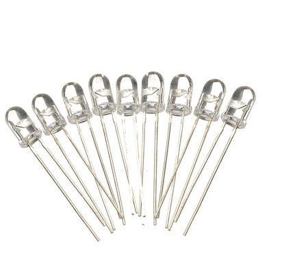 ラウンドヘッド 5mm 紫外線 LED 385nm 395nm UVライト 蚊対策用水透明レンズ