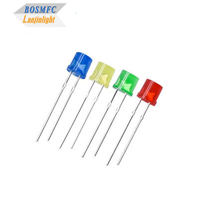 5mm フラット トップ トゥー ホール LED ディフューズ 100 度 視角